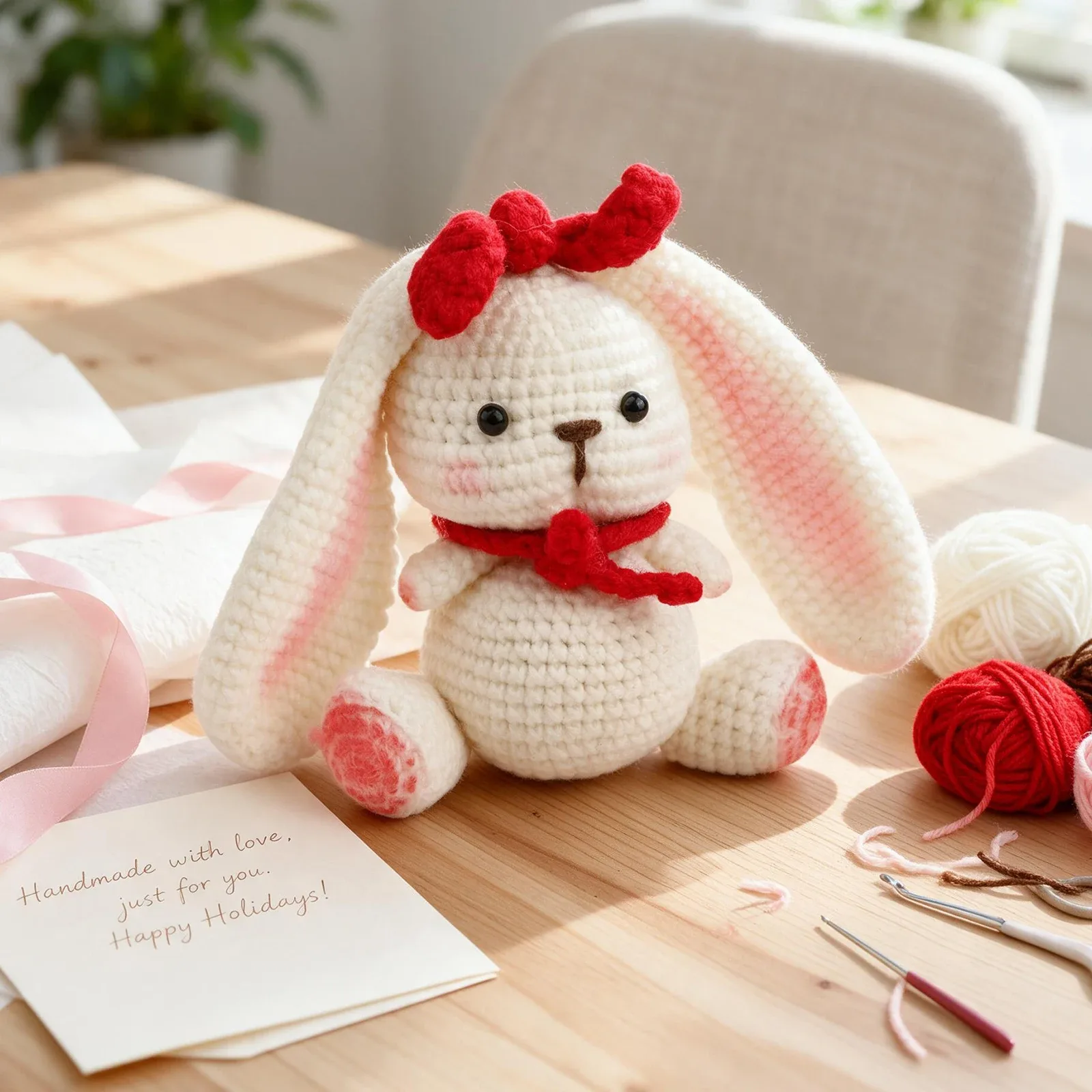 Kit Amigurumi Coelhinha Orelhuda com Laço