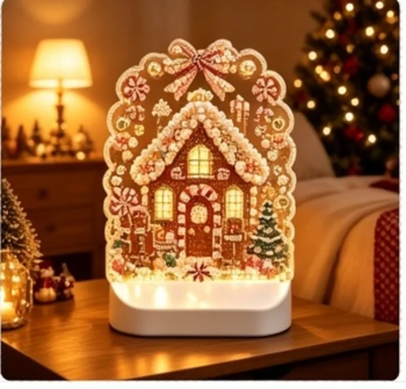 Luminária de Natal LED com Pintura de Diamantes